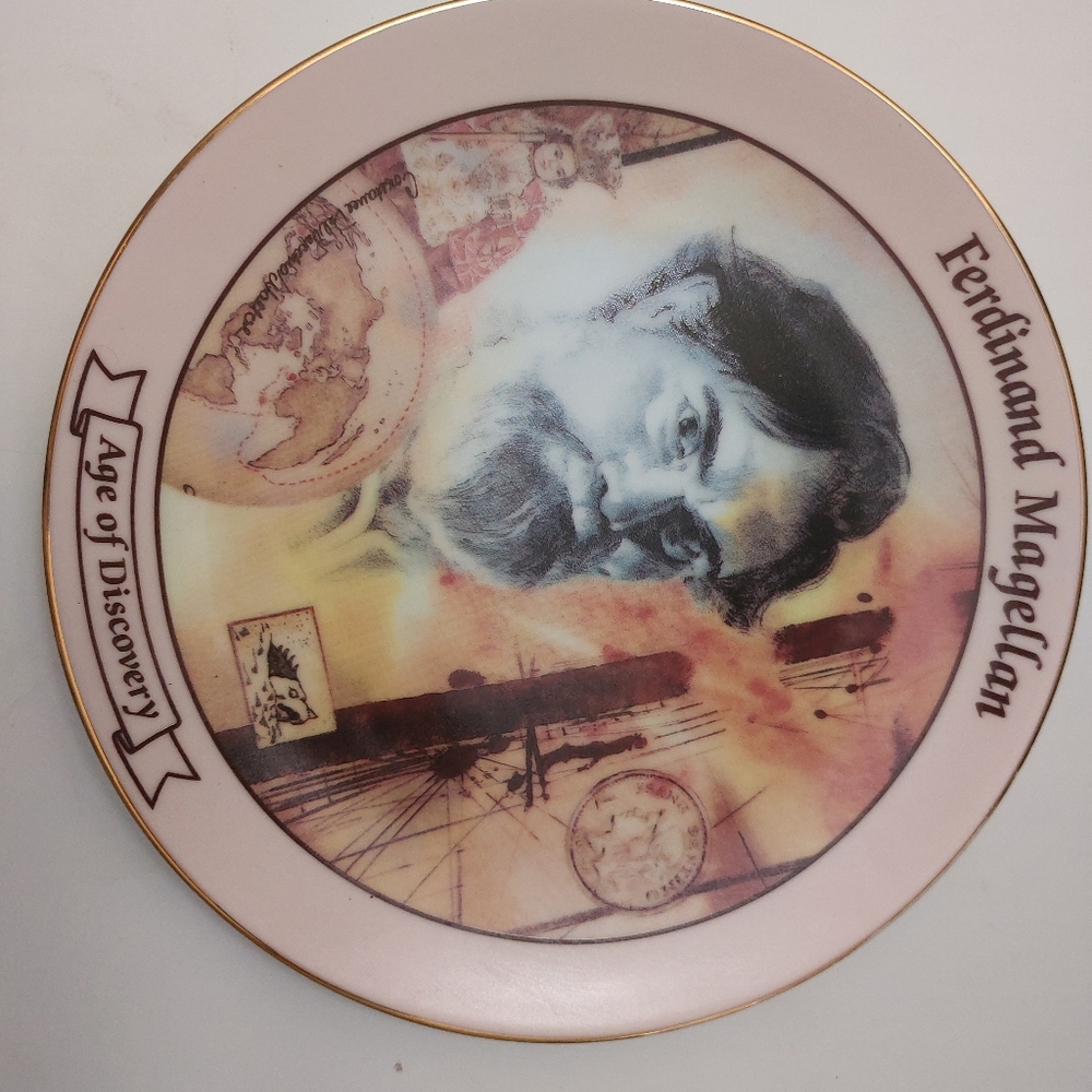 Ferdinand magellan porcelain collector plate Age of Discovery 1991